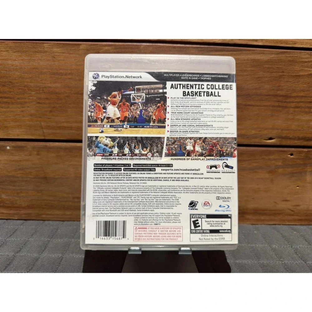 NCAA Basketball 10 (PlayStation 3) PS3 2010 In Case with manual